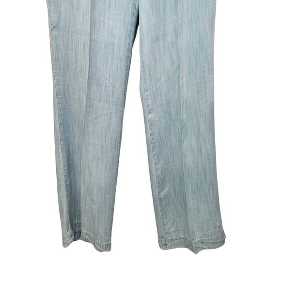 Gap Tencel® Wide Leg Sailor Pants Bleached Chambray 02 R - Picture 5 of 10